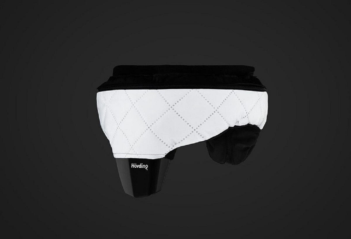 FAHRRADHELM - Hövding 3 Überzug BLIXT - Airbag Helm, Sicherheitskragen, 49–59 cm, Radfahrerhelm Airbaghelm - Schwarz/Grau, Textil (18/49cm) - Hövding