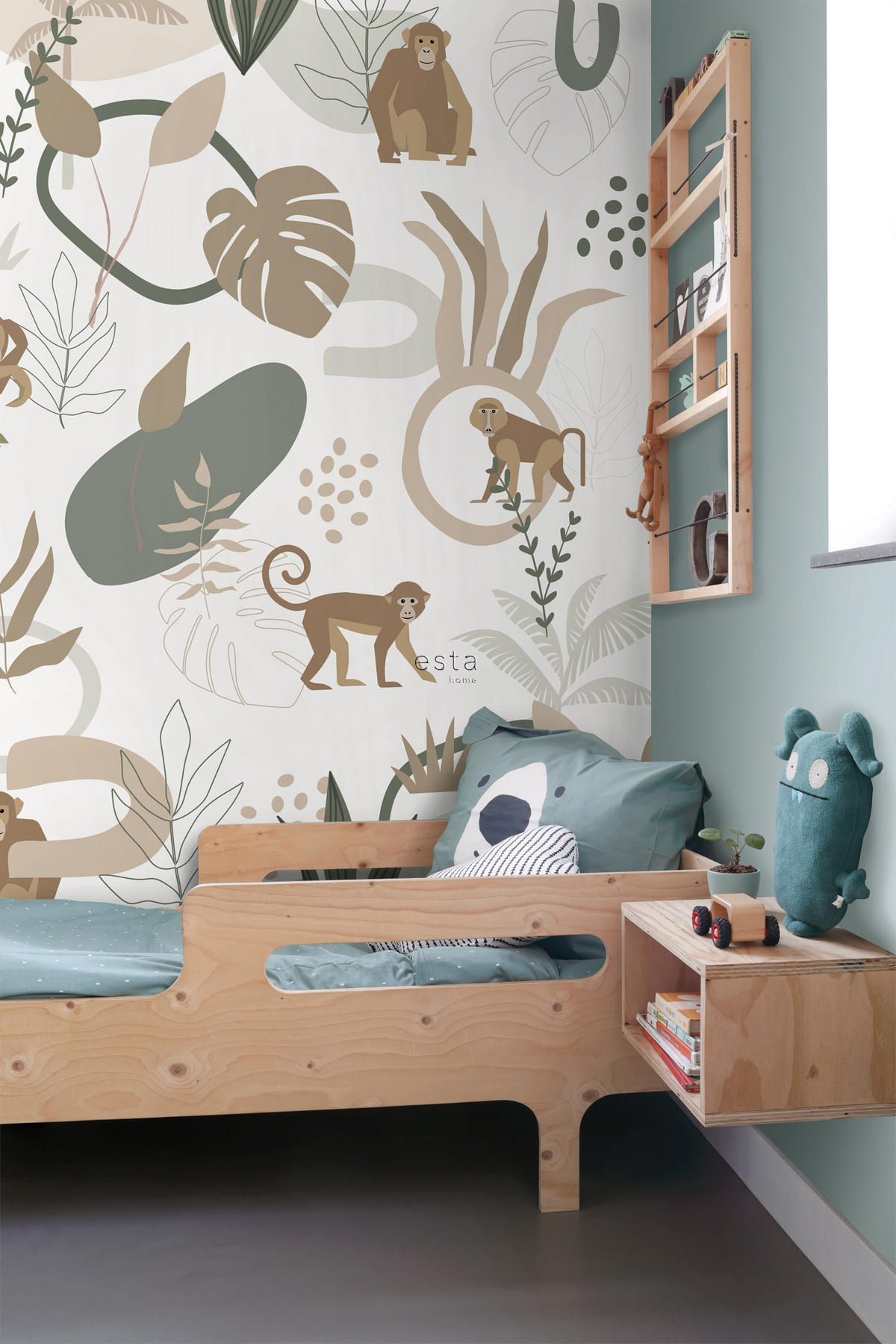 FOTOTAPETE Affen 200 x 279 cm - Beige, Papier (200/279cm) - ESTAhome
