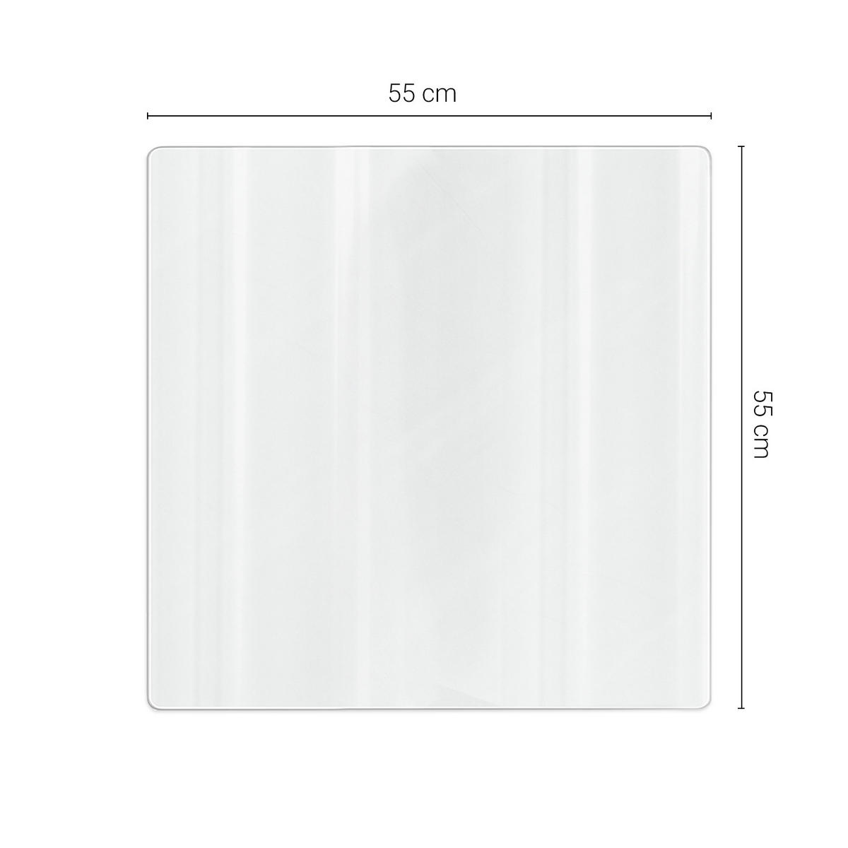 SCHUTZUNTERLAGE 55 x 55 cm – Transparente – Schutzmatte - Transparent, Kunststoff (0.2/55/55cm) - TULUP