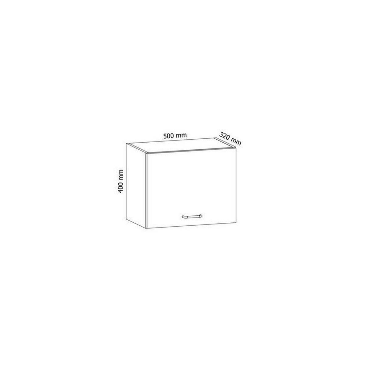 HÄNGESCHRANK – 60 cm – G60K – Velmora – Weiß / Weiß Hochglanz - Weiß Hochglanz, Holzwerkstoff (60/40/32cm) - ROYAL24_MARKT