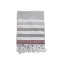 HAMAMTUCH mit Frotteefutter Zuma Mastic 90x160 340g/m² - Grau, Textil (90/160cm) - LE COMPTOIR DE LA PLAGE