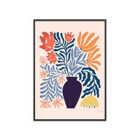 POSTER mit Rahmen Wild Apple - Floral No. 2 - Multicolor/Schwarz, Holz/Papier (70/100cm) - Poster&Frame