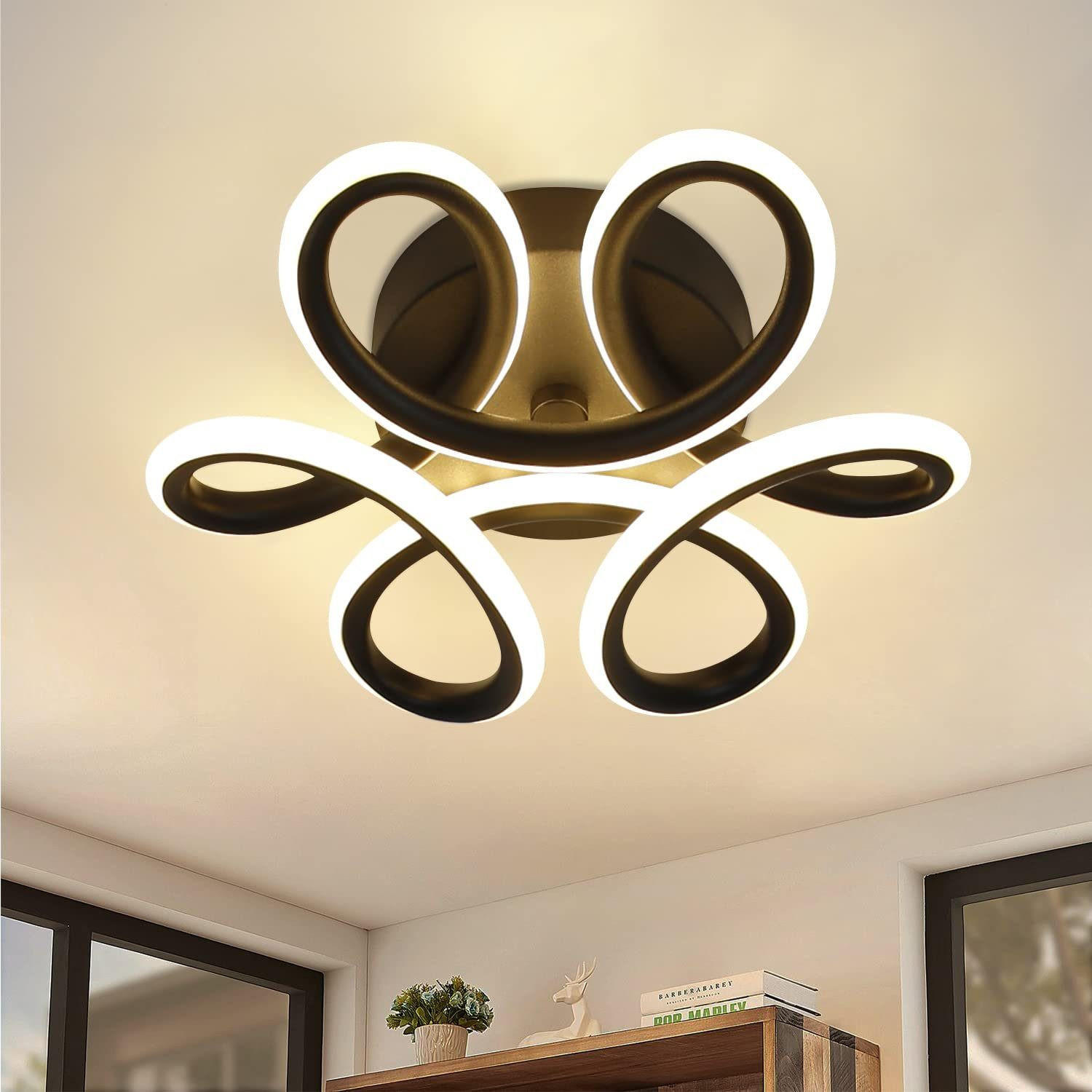 LED-DECKENLEUCHTE Odin 26/26/9cm - Schwarz, Metall (26/26/9cm) - ZMH