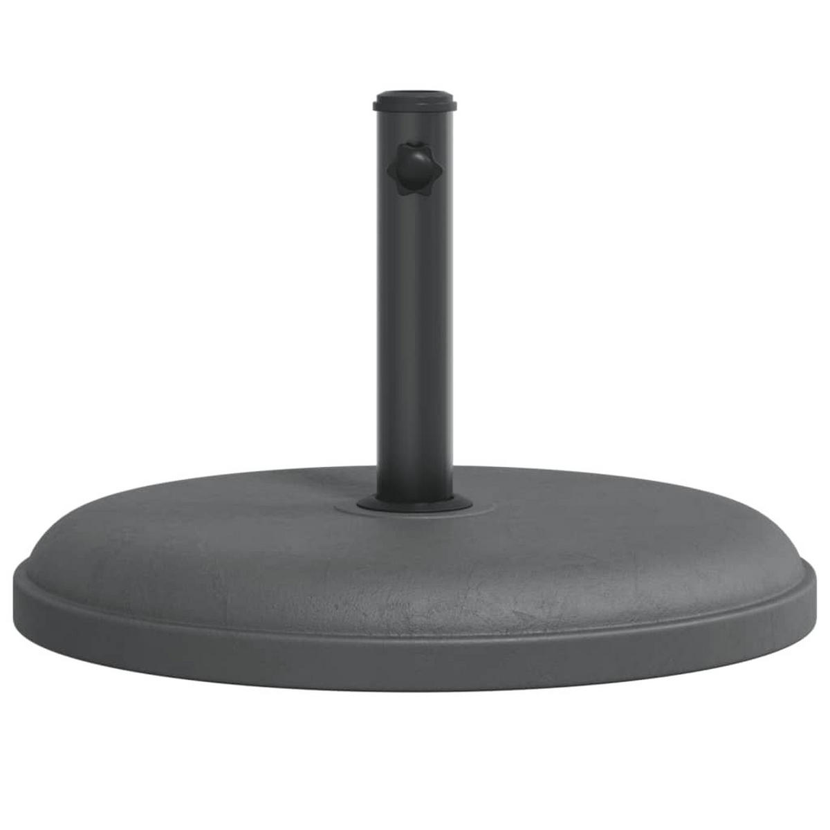 SONNENSCHIRMSTÄNDER Ø32/35/38 Mm Mast 25 Kg Rund - Grau, Stein (49.5/49.5cm) - vidaXL
