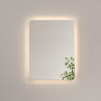 BADSPIEGEL mit Anti-Beschlag Beleuchtung Rechteckig 60/45 cm - Weiß, Glas (45/3.6/60cm) - EMKE