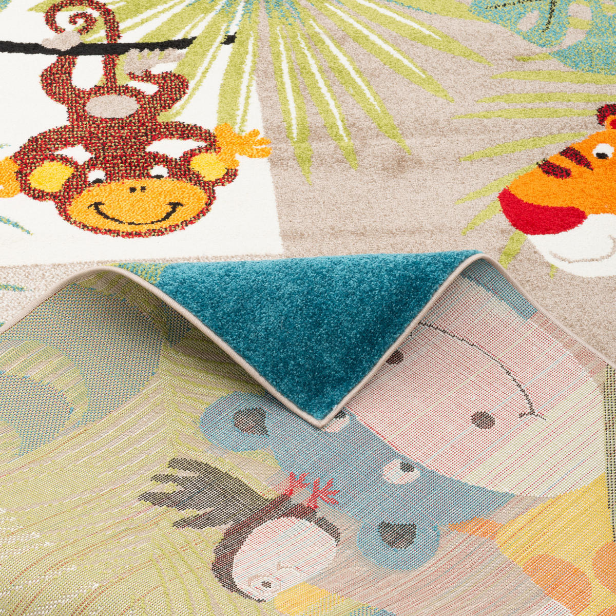 KINDER TEPPICH SOFTSTAR KIDS TIERWELT - Multicolor, Textil (120/170cm) - Pergamon