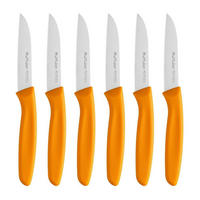 OBST- und Gemüsemesser 6-teiliges Set Rostfreier Stahl Orange - Goldfarben, Metall (19cm)