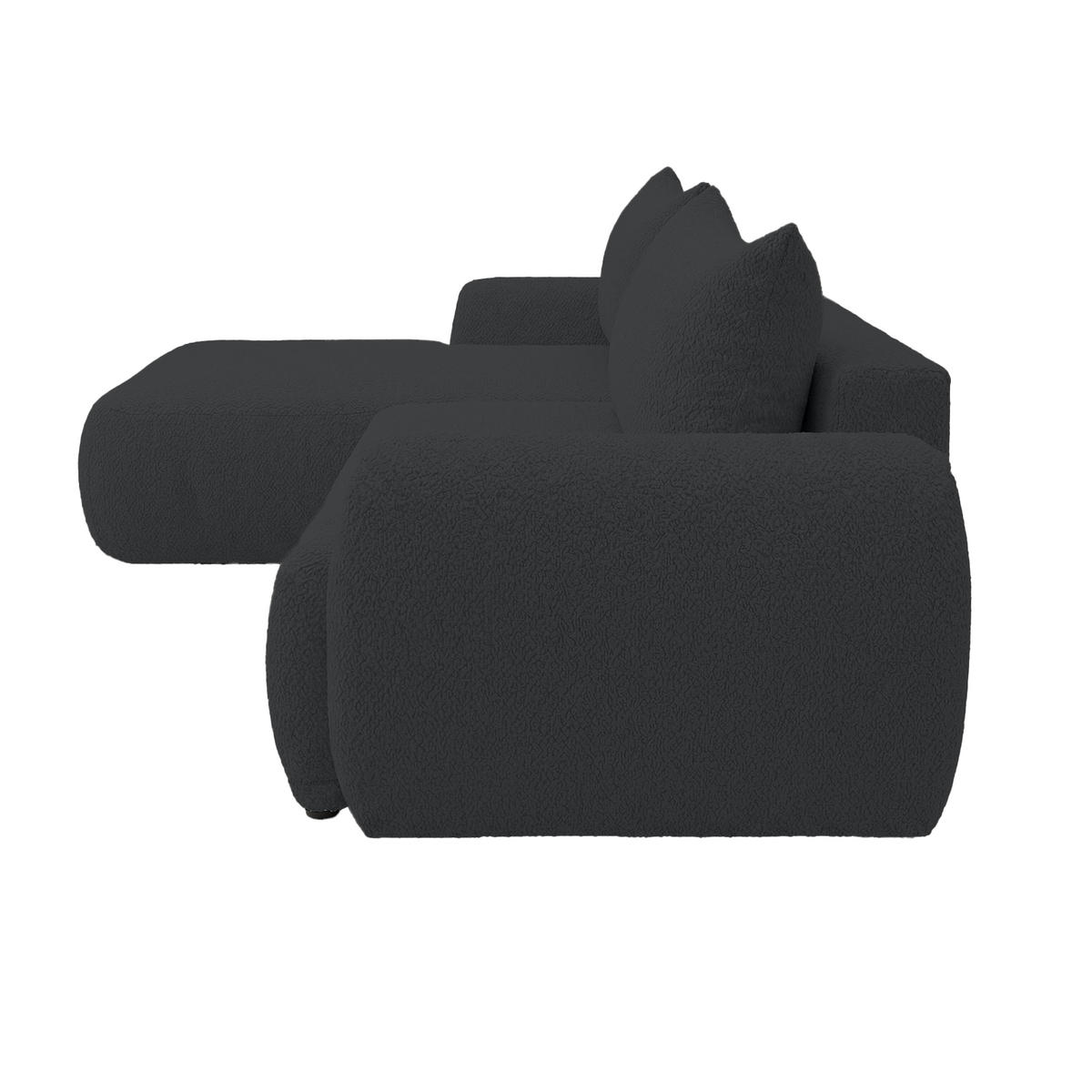 ECKSOFA MUNDUK II mit Schlaffunktion, Graphit - Graphitfarben, Textil (260/184cm) - Fedve