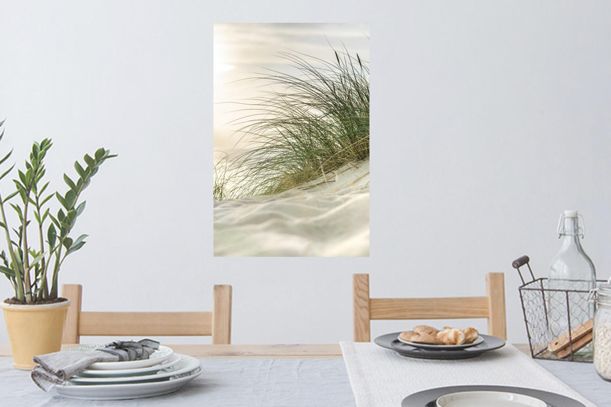 WANDTATTOO Dünen - Strand - Schlewswig-Holstein - Wattenmeer 40x60 cm - Creme, Kunststoff (40/60/0.1cm) - MuchoWow
