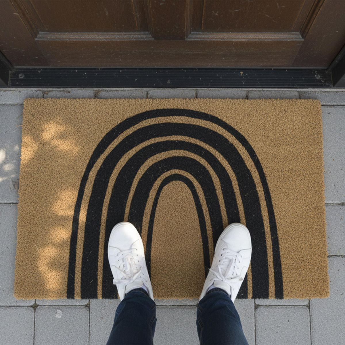 ROHOŽ - světle hnědá, textil/plast (80/50cm) - Relaxdays