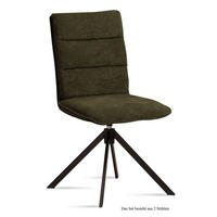 ESSZIMMERSTUHL drehbar (2er-Set) Dekava 47x92x60 Schwarz/Khaki - Dunkelgrün/Schwarz, Kunststoff (60/92/47cm) - 58aufmkessel