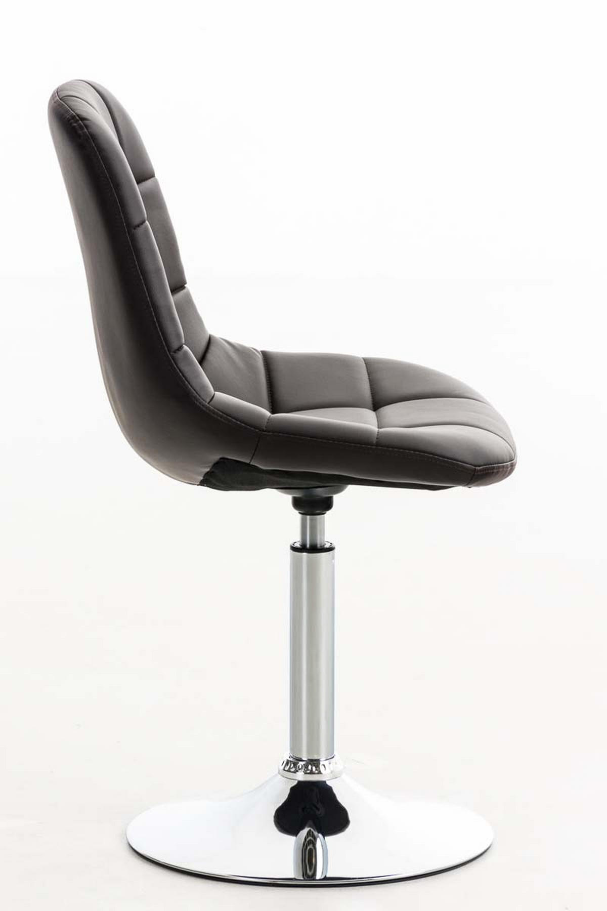 DREHSTUHL Lederlook braun - Braun, Textil/Metall (48/84/52cm) - CLP