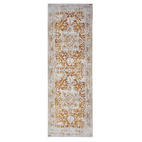 VINTAGE-LÄUFER Miray waschbar 80/240 cm - Orange/Grau, Kunststoff (80/240cm) - benuta Nest