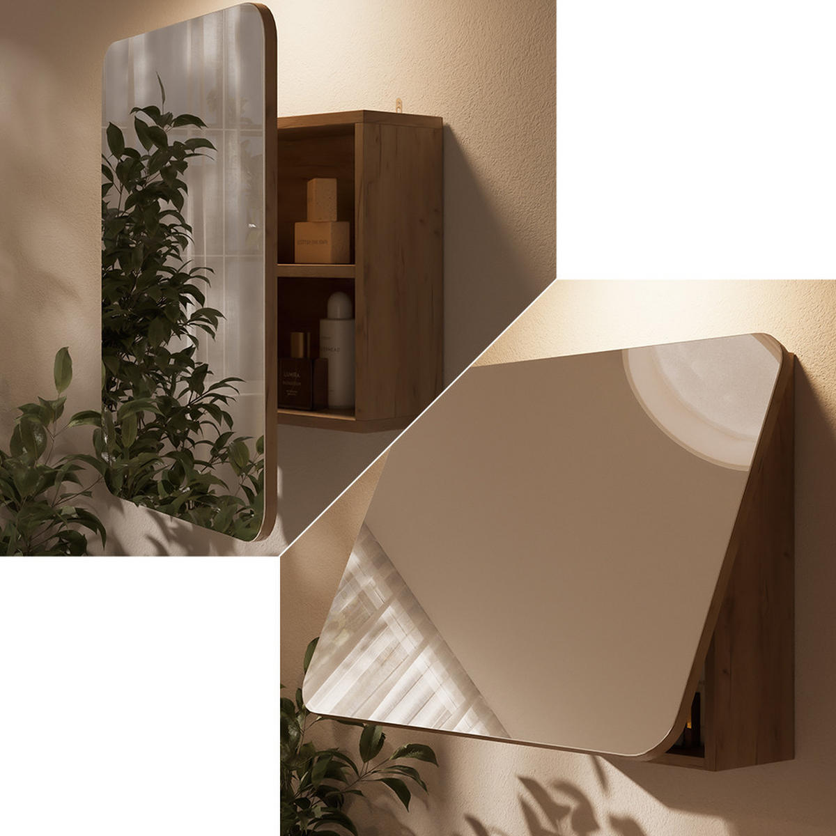 KOUPELNOVÁ ZRCADLOVÁ SKŘÍŇKA Zino Zlatý mocný dub - medově dubová, kompozitní dřevo (65/50/17.4cm) - Vicco