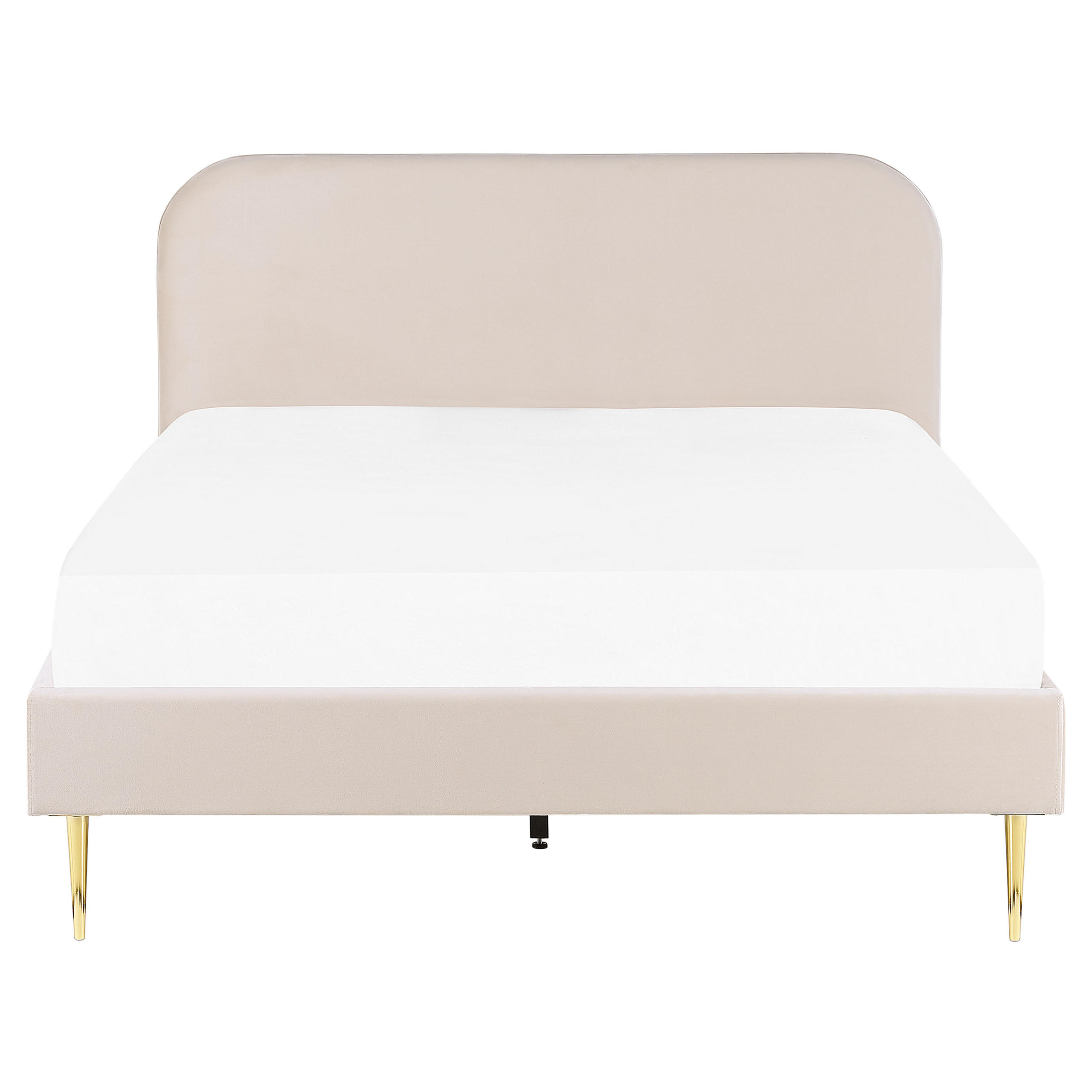 POLSTERBETT 160/200cm Helles Beige Flayat - Beige/Goldfarben, Textil (160/200cm) - Beliani