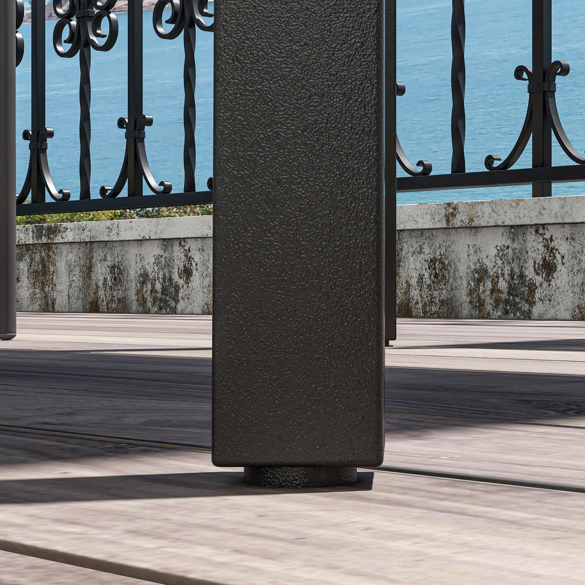 GARTENTISCH, Bistrotisch, Braun, Stahl - Braun, Metall (100/100/72cm) - Outsunny
