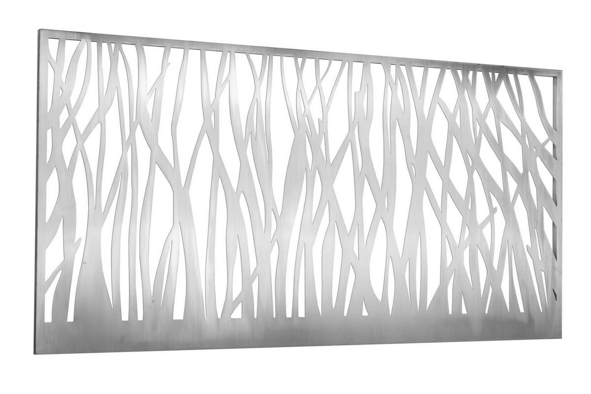 WANDDEKO Silber 120/60 cm - Silberfarben, Metall (6/60/3cm) - KUNSTLOFT