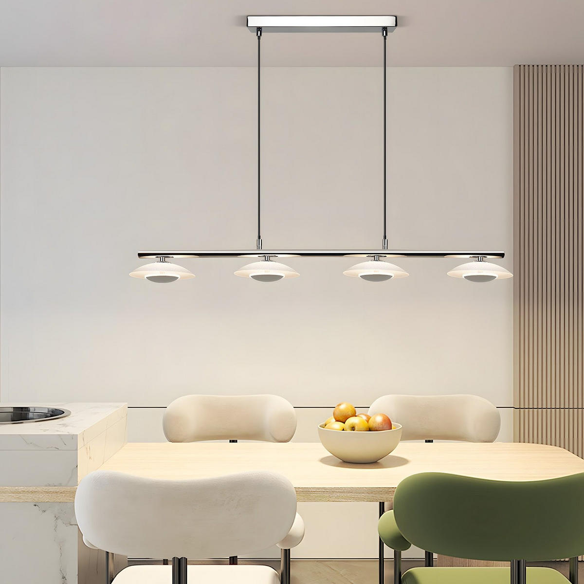 HÄNGELEUCHTE Zorvq 35/133/64 cm - Alufarben, Metall (64/35/133cm) - ZMH