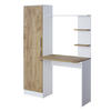SCHREIBTISCH Tessa Weiß/Goldkraft Eiche 122.9 x 33.4 cm - Honigeiche/Weiß, Holzwerkstoff (52/122.9/168.5cm) - Vicco