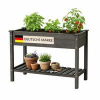 HOCHBEET inkl. Vlieseinsatz und Ablageboden Tannenholz 85x45x81 cm - Grau, Naturmaterialien (85/81/45cm) - Bestlivings