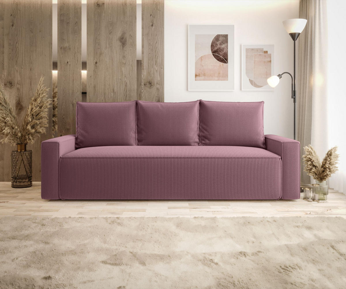 SOFA mit Schlaffunktion SAVIO Poso 130 - Flieder, Textil (232/90/90cm) - Bedante