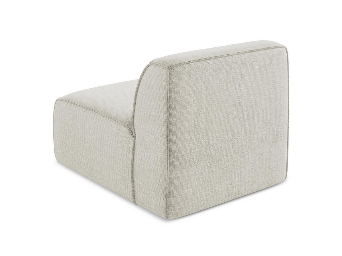 SOFAELEMENT Strukturstoff Beige - Hellbraun/Schwarz, Holzwerkstoff/Kunststoff (80/70/102cm) - Makamii