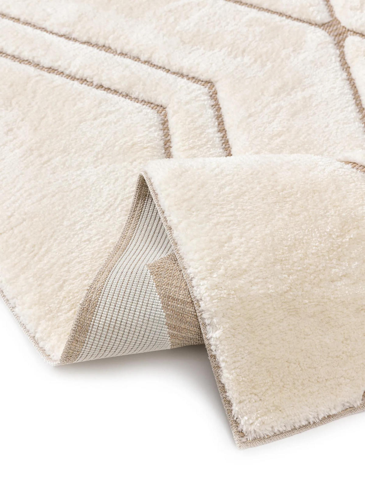 TEPPICH Elanie 200/300 cm - Beige/Creme, Kunststoff (200/300cm) - benuta Pop