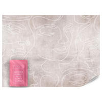 FOTOTAPETE für Schlafzimmer Abstrakte Gesichter Beton 500x350 - Beige/Braun, Papier (500/350cm) - Muralo