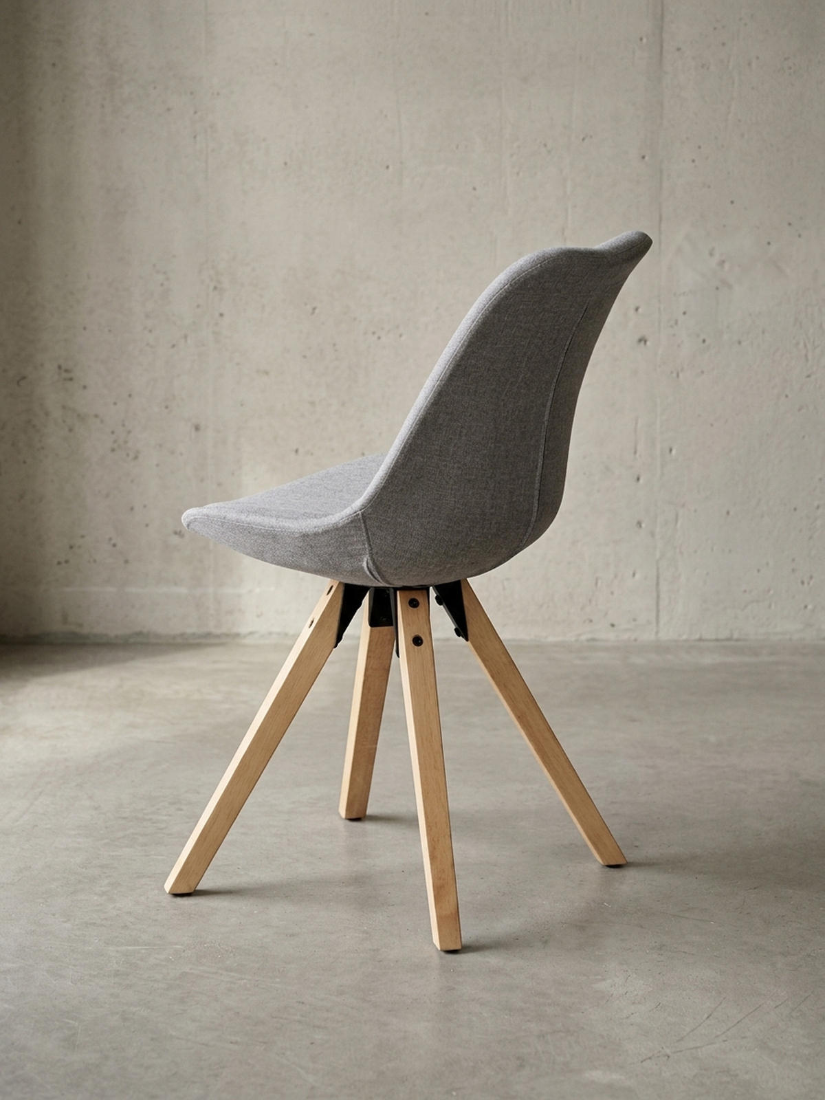 ESSZIMMERSTUHL 2er Set Stoffbezug mit Holzgestell Skandinavisch gepolstert, Grau 49x52x87 cm - Beige/Grau, Holz/Textil (49/87/52cm) - KADIMA DESIGN