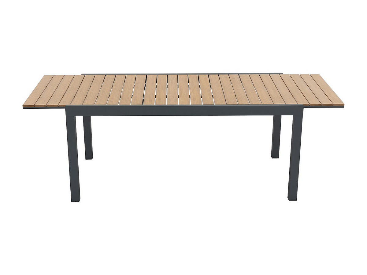 GARTENESSGRUPPE im Set - 6 Personen-Sitzer - Metall - Anthrazitgrau - - Anthrazit, Metall - Vente-Unique