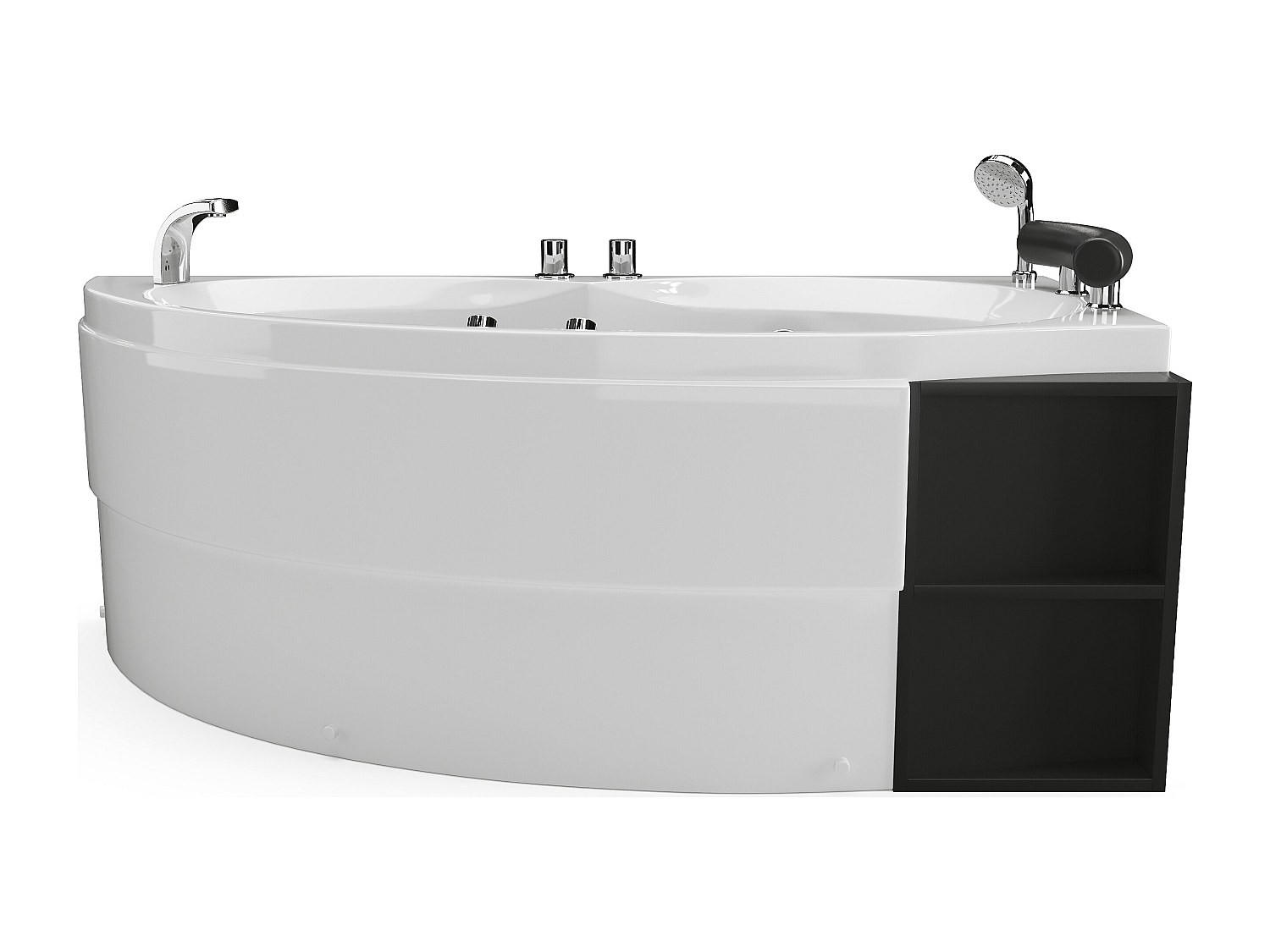 WHIRLPOOLBADEWANNE - 1 Person - acryl - weiß Luana - Weiß, Kunststoff (150/56/100cm) - Vente-Unique