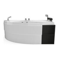 WHIRLPOOLBADEWANNE - 1 Person - acryl - weiß Luana - Weiß, Kunststoff (150/56/100cm) - Vente-Unique