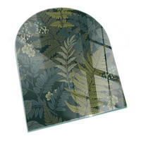 GLASPLATTE für Kamin 80x70 cm Grün - Grün, Glas (80/70/0.4cm) - ArtPrintCave