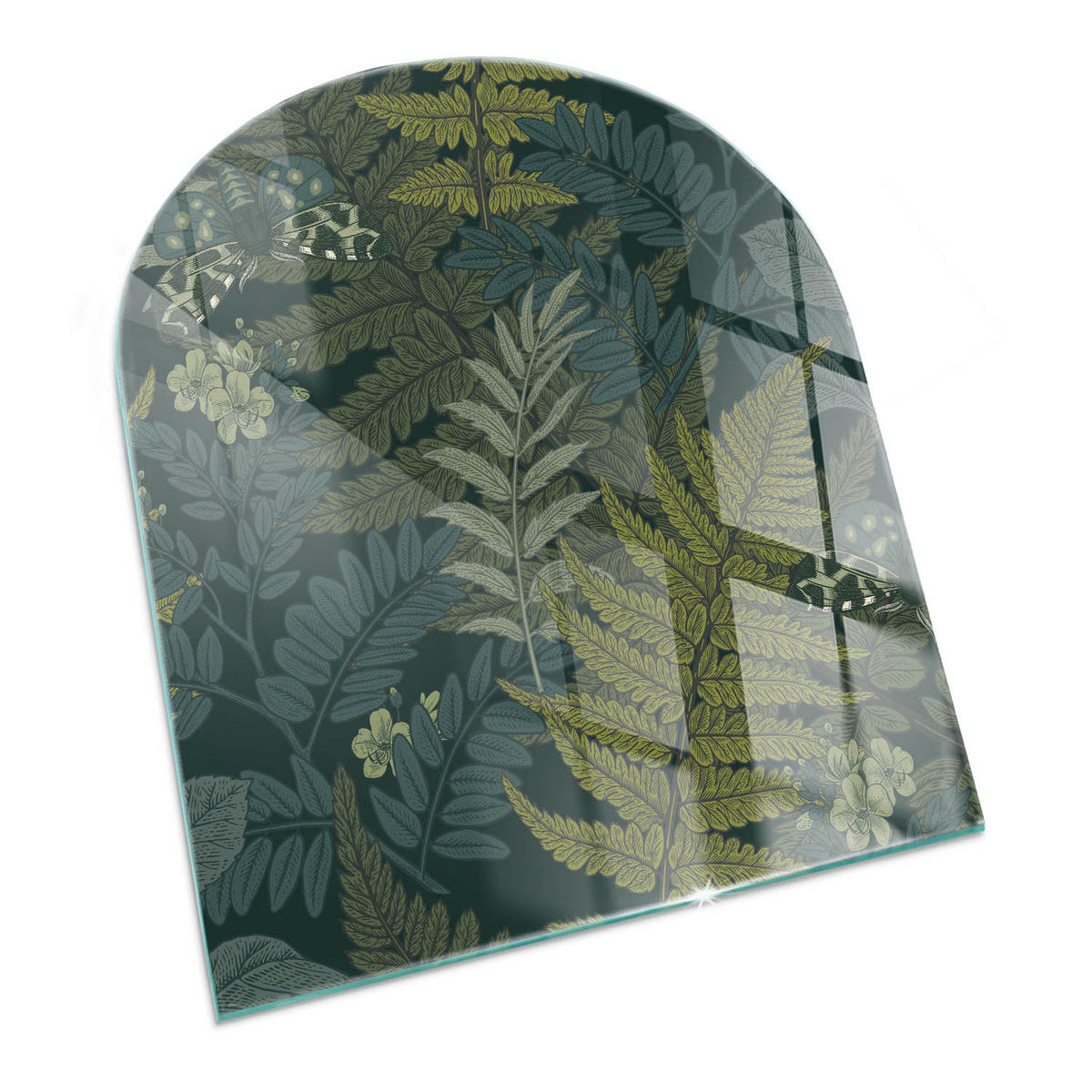 GLASPLATTE für Kamin 80x70 cm Grün - Grün, Glas (80/70/0.4cm) - ArtPrintCave