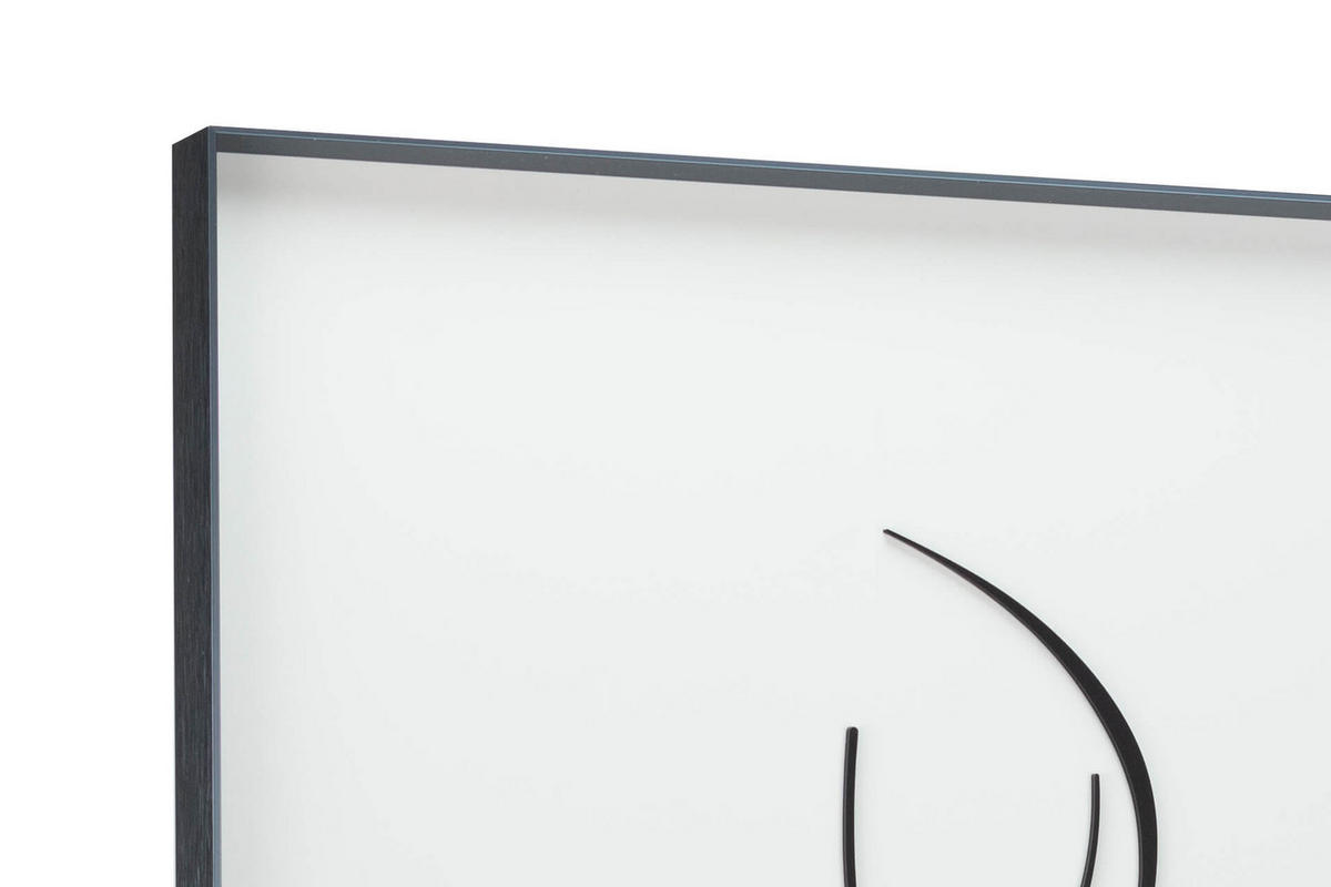 WANDBILD Schwarz 50/70 cm - Schwarz/Weiß, Glas (1.65/70cm) - KUNSTLOFT
