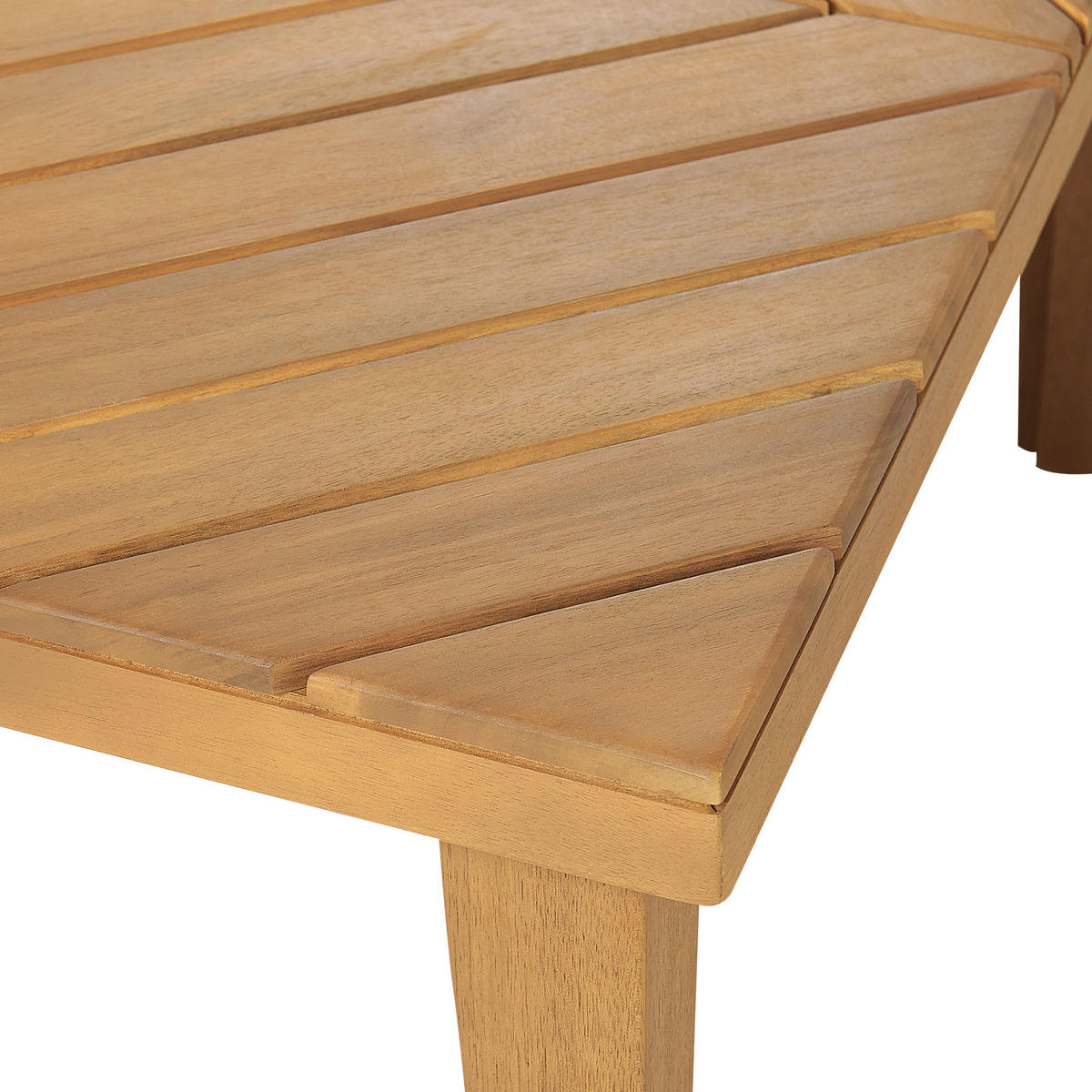 BALKONSET 2-Sitzer Akazienholz hellbraun Auflagen creme Baratti - Hellbraun/Weiß, Holz/Textil - Beliani