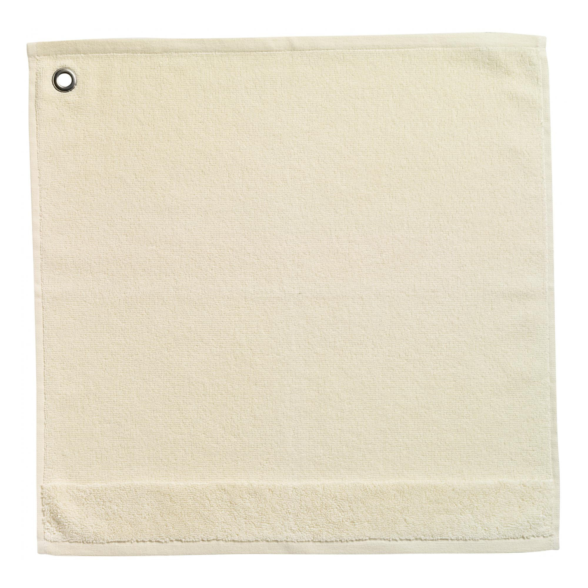 HANDTUCH MIT ÖSE Curl elfenbein 50 x 50 cm - Champagner, Textil (50/50cm) - Winkler