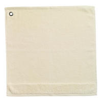 HANDTUCH MIT ÖSE Curl elfenbein 50 x 50 cm - Champagner, Textil (50/50cm) - Winkler