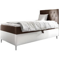 KINDERBETT FLIPPO 1 - Braun/Weiß, Holzwerkstoff (82/208cm) - Meblini