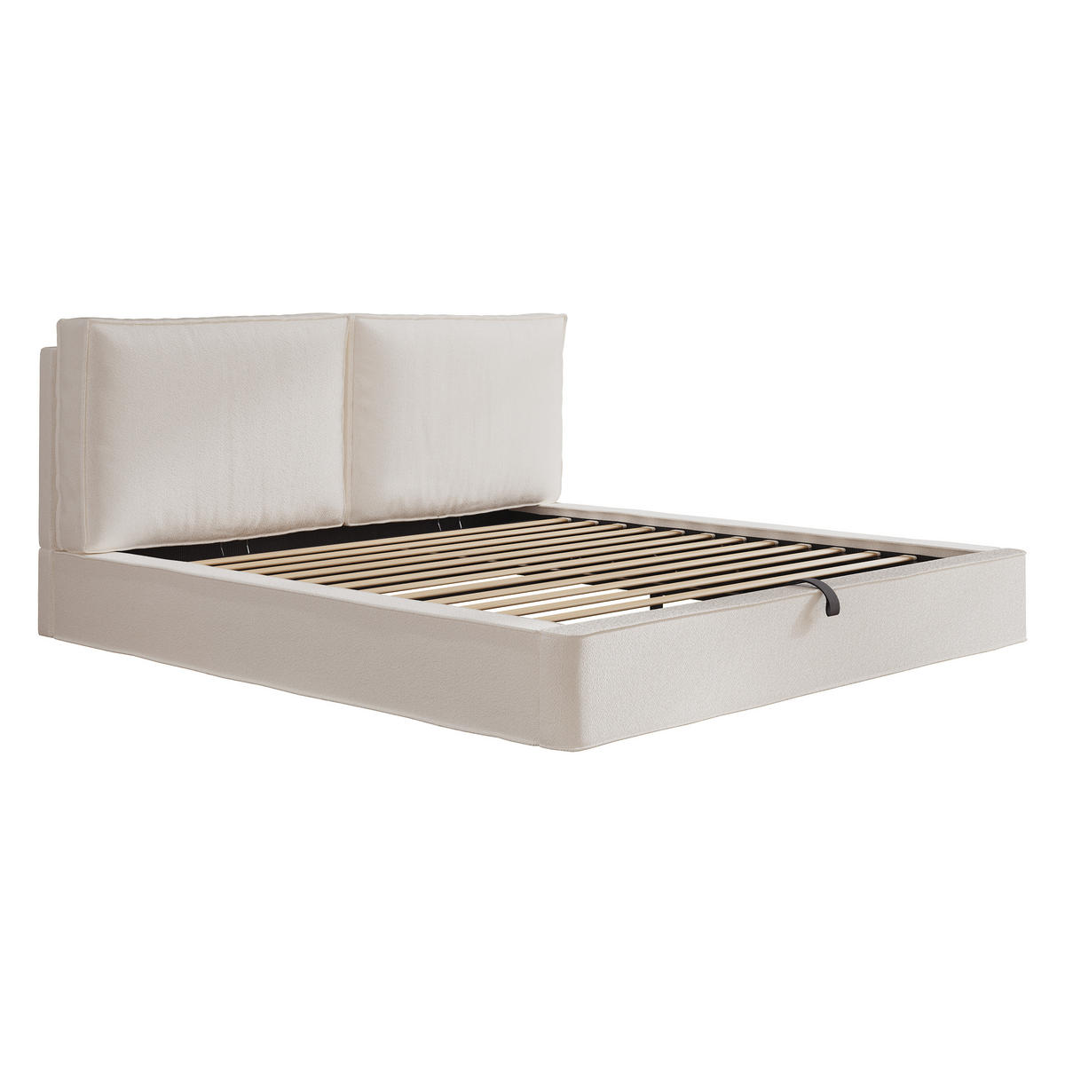 POLSTERBETT 180/200 cm in Beige mit Bettkasten Bouclé - Beige, Holzwerkstoff/Textil (180/200cm) - CHICFURN