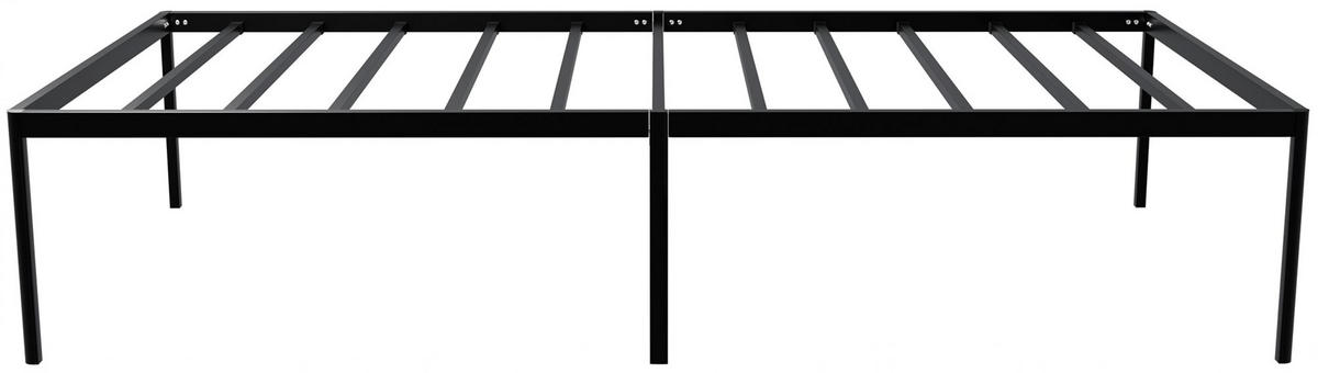 METALLBETT 90/200/41 cm Metall schwarz - Schwarz, Metall (90/200cm) - CLP