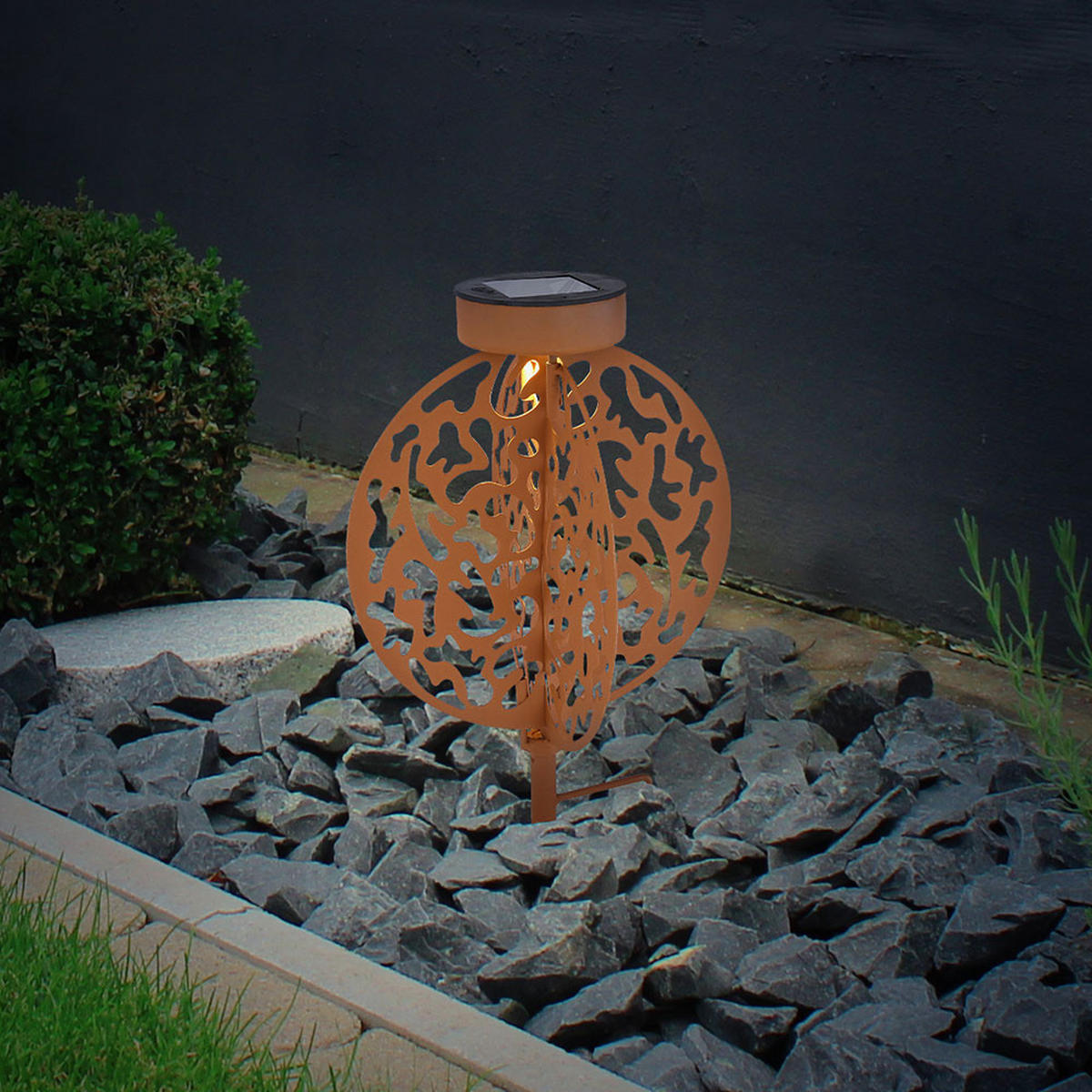 LED AUSSENLEUCHTE Rostoptik Braun - Braun, Metall (20/20/31cm)