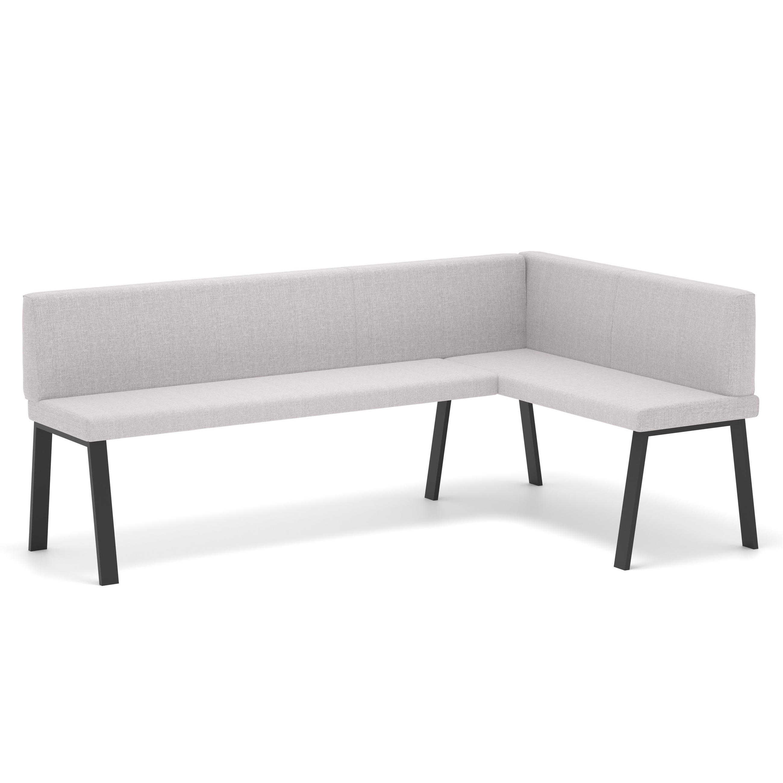 ECKBANK rechts MONO Y Webstoff glatt, 128/168 cm Beige - Beige, Textil/Metall (128/168cm) - Idohome