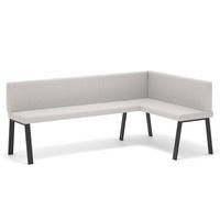 ECKBANK rechts MONO Y Webstoff glatt, 128/168 cm Beige - Beige, Textil/Metall (128/168cm) - Idohome