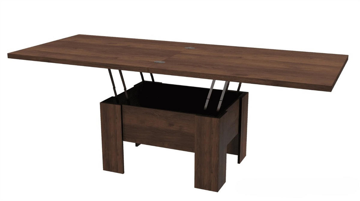 ESSTISCH ROKAR Ausziehbar 100 - 200 / 80 x 78 cm - Nussbaumfarben/Braun, Holz (100/80/78cm) - MASSENO