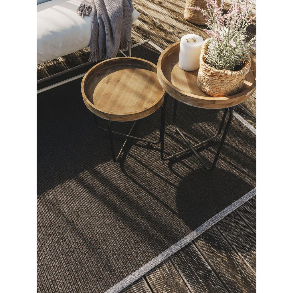 Thumbnail - benuta Nest Outdoorteppich, Schwarz, Textil, Rechteckig, 200x300 cm, Gots, wasserabweisend, Teppiche & Böden, Teppiche, ...