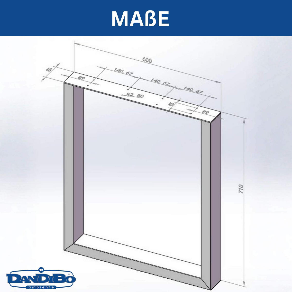 TISCHBEINE Metall Schwarz Set 72 x 62 cm Tischgestell Höhenverstellbar Tischkufen Esstisch Beine - Schwarz, Metall (8/72/62cm) - DanDiBo