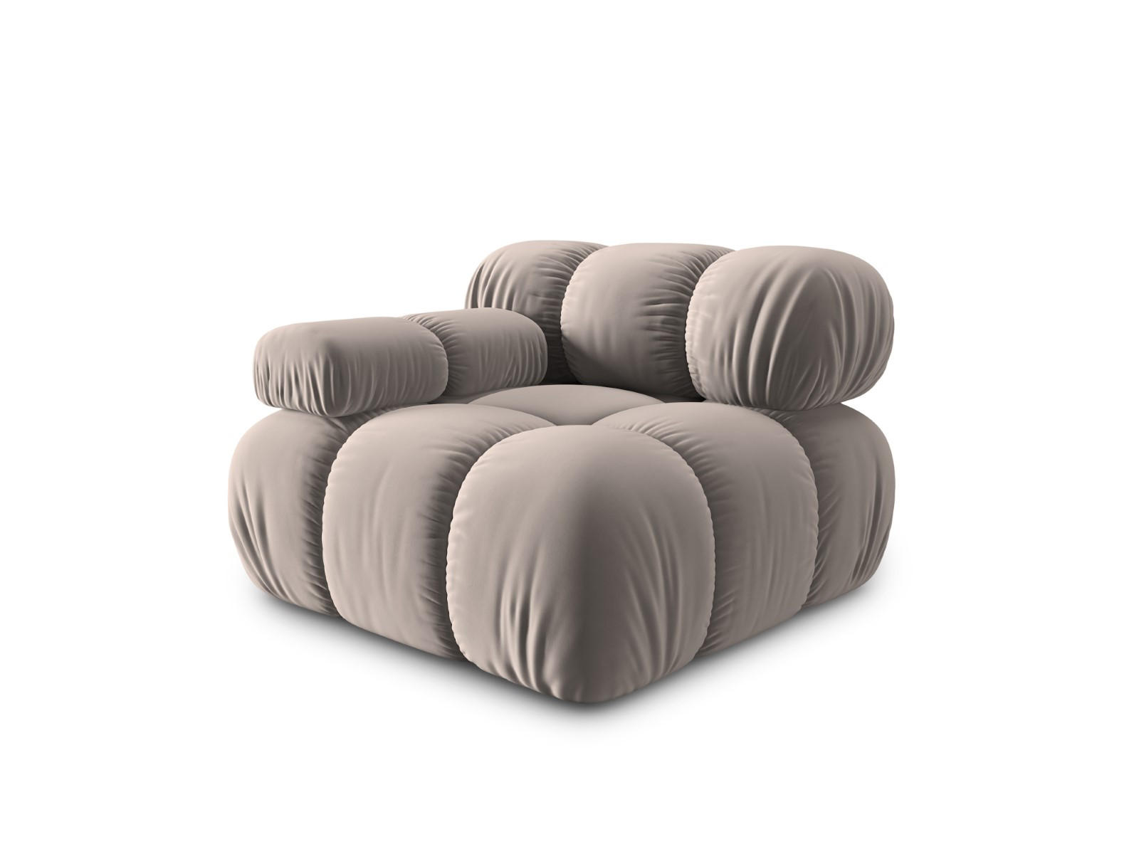 MODUL links Bellis aus Samt beige - Beige, Textil (94/70/94cm) - Micadoni