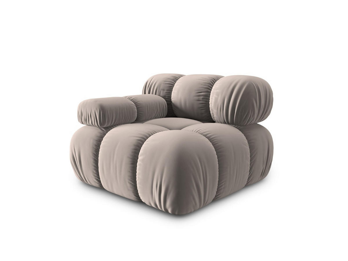 MODUL links Bellis aus Samt beige - Beige, Textil (94/70/94cm) - Micadoni