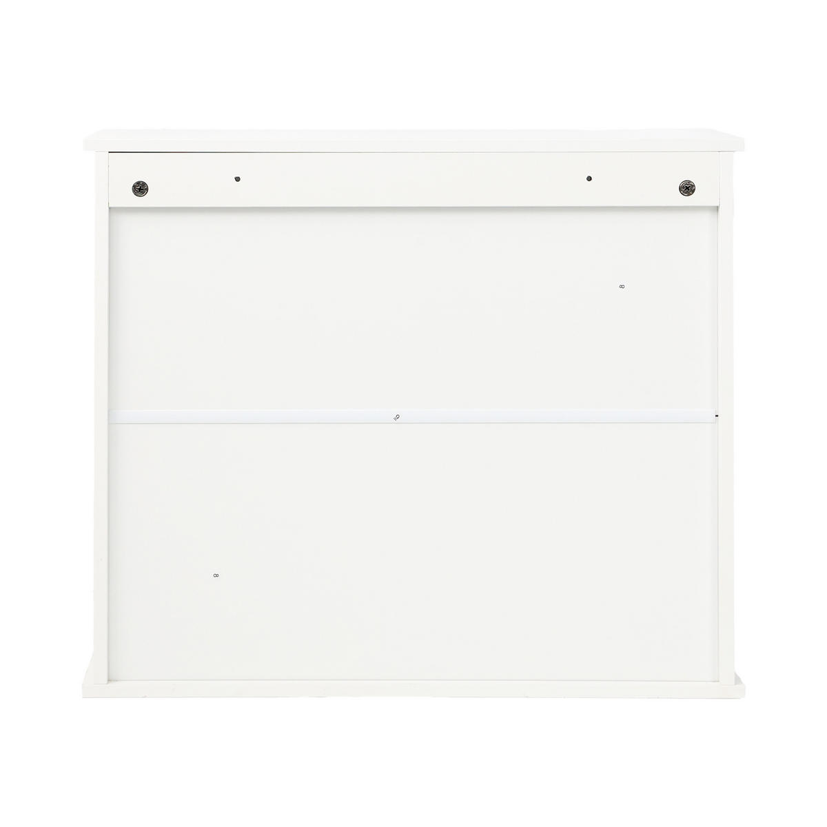 WANDSCHRANK Badezimmer Weiß mit Doppeltür & Lamellenfront - Weiß, Holzwerkstoff (60/52/20cm) - Urban Meuble